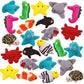 Playbees Assorted Sea-Life Plush Toys - 24 Pack - 3 Inch Soft & Cuddly Stuffed Animals For Kids, Babies, And Adults - Ideal For