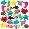 Playbees Assorted Sea-Life Plush Toys - 24 Pack - 3 Inch Soft & Cuddly Stuffed Animals For Kids, Babies, And Adults - Ideal For