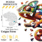 Amphol Wooden Jigsaw Puzzles, 200 Pieces Lizard Wooend Puzzles For Adults With Unique Shape, Medium 9.8''X10.3'' Wooden Puzzles