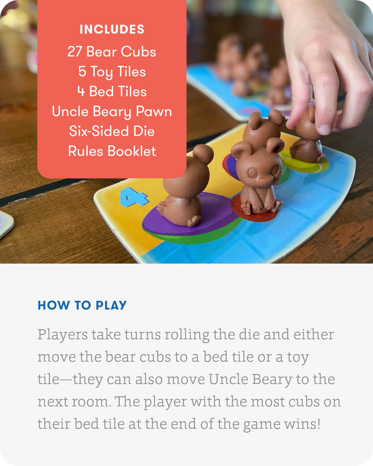 Simplyfun Uncle Bearys Bedtime - An Engaging And Educational Toddler Game - Learn To Develop Counting Skills, Focus And Self Con