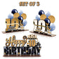 Lingteer Happy 10Th Birthday Gold Acrylic Table Topper Centerpieces Set - Cheers To Ten Years Old Birthday 10Th Bday Party Gift Decorations.