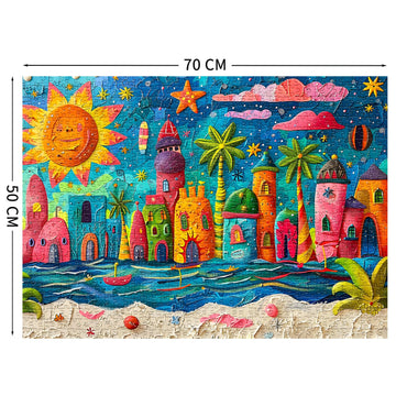 TangComplete - Sunny Beach Puzzles for mature-themeds 1000 Piece  Jigsaw Puzzles for mature-themeds  mature-themed Challenging Game Toys  Impossible Puzzle  Family Decoration Puzzle