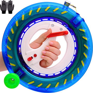 Kite Reel With Upgraded Braking and Anti-Reverse Function - 10.3 Inches, 2800 Feet String, Large-Size Grip for Adults, Any Posit