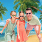 Ruini Polyester Tropical Beach Backdrop Summer Palm Trees Photography Backdrop Blue Sea Sky Sunshine Luau Themed Party Decoratio