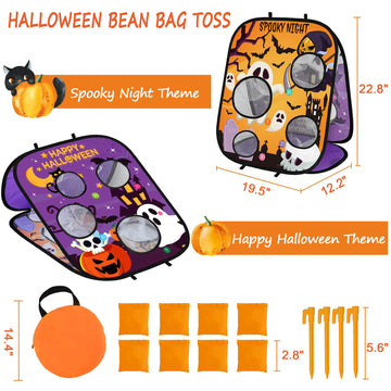 Halloween Games For Kids Party, Spooky Grim Reaper Bean Bag Toss Games Halloween Party Games Favors Carnival Games For Kids Scho
