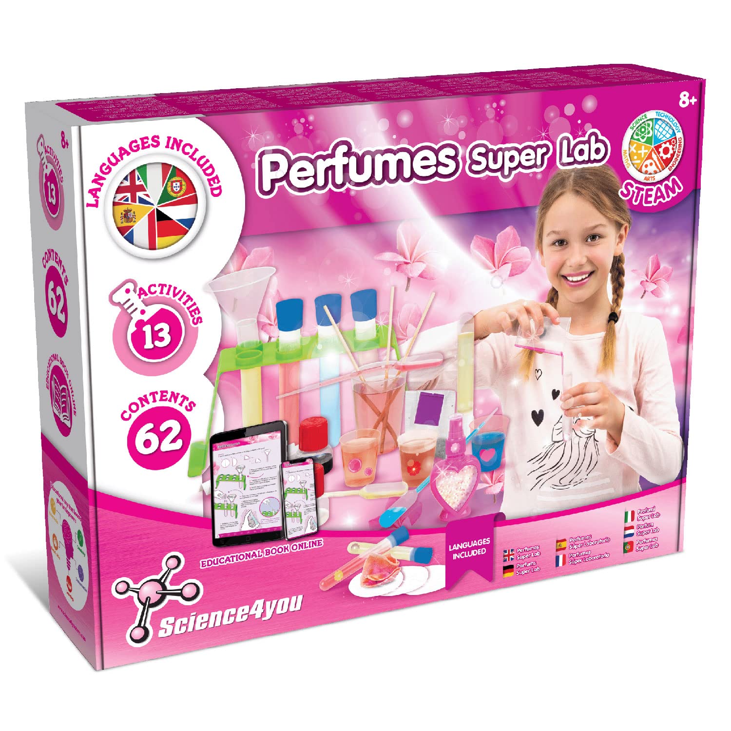 Science4You Super Perfume Making Kit For Kids 8+ Years Old - Make Your Own Perfumes For Girls + 13 Diy Crafts Activities, Crafts Toys And Games, Birthday, For Girls Age 8 9 10 11 12+