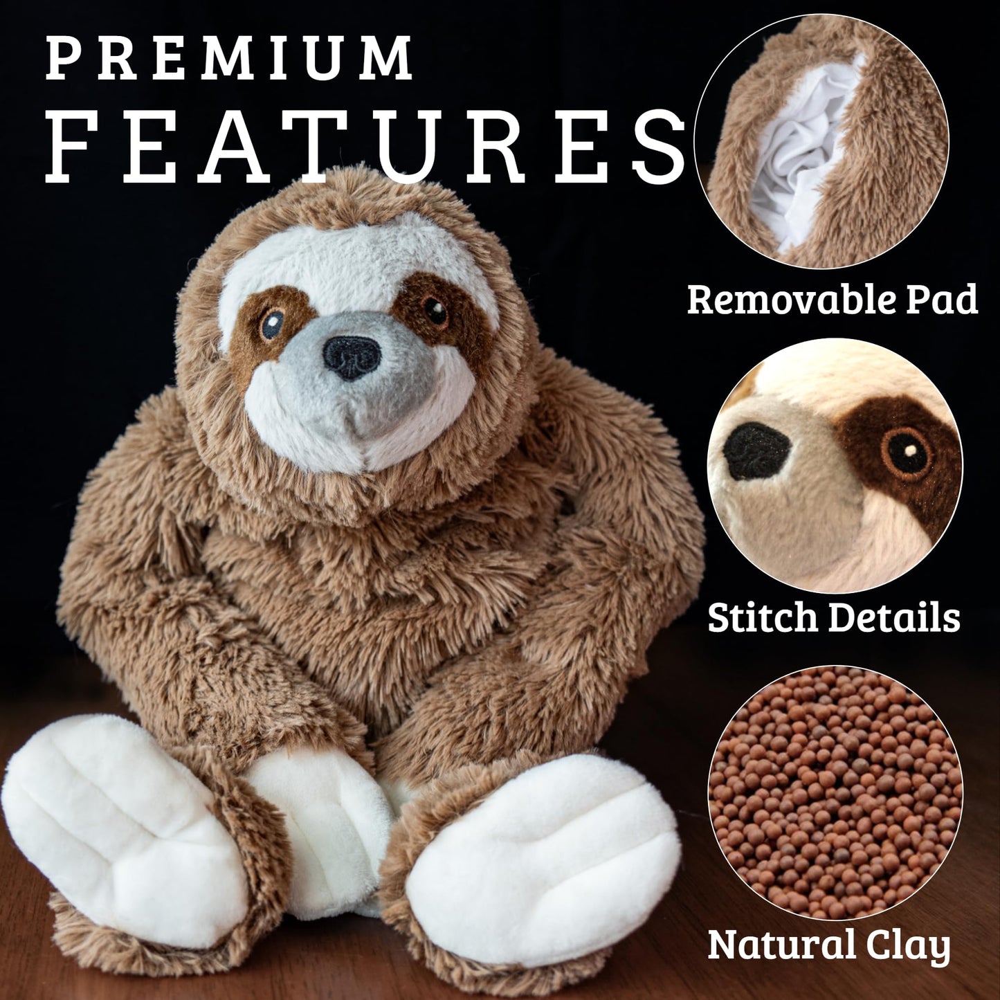 Lulumaia Plush Weighted Stuffed Animals - Microwavable, Portable Heating Pads For Cramps - Soothing Comfort - Period Heating Pad