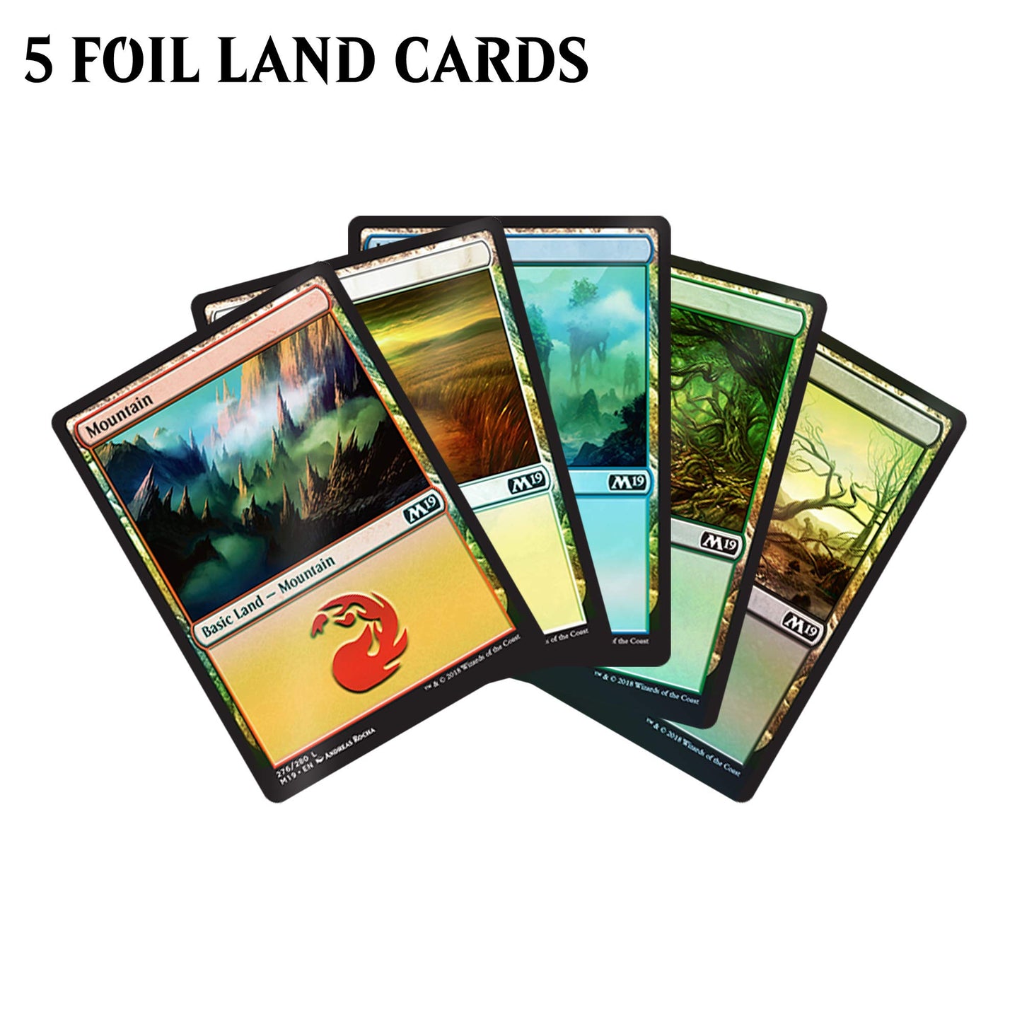 Magic: The Gathering Gift Pack 2018 | 4 Booster Packs | 5 Rare Creature Cards | 5 Foil Land Cards