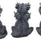 Ebros Whimsical Three Wise Dragon Hatchlings See Hear Speak No Evil Baby Dragons Collectible Figurine Miniature Set 3.5' Tall Each Dungeons And Dragons Medieval Renaissance Decor