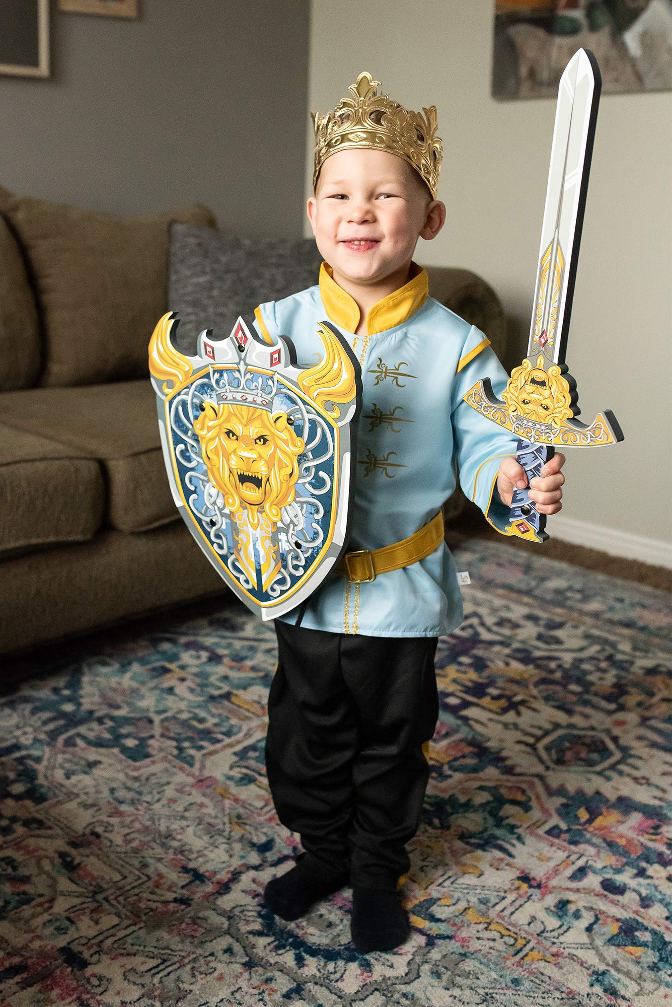 Little Adventures Foam Pretend Play Toy Shield & decorative replica blade Set (Prince)