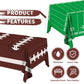 SJJPDYY Football Party Decorations Disposable Tablecloth Plastic Touchdown Table Cover Perfect for Super Bowl Football Birthday