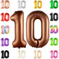 Katchon, Giant Coffee Brown 10 Balloon Number - 40 Inch | Coffee Brown Number 10 Balloon For 10Th Birthday Decorations | 10 Birthday Balloon Brown For 10 Year Old Birthday Decorations | 10 Balloons