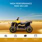Aosom 12V Kids Atv Quad Car With Forward & Backward Function, Four Wheeler For Kids With Wear-Resistant Wheels, Music, Electric