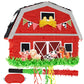 WERNNSAI Red Farm Animal Piata - Farm Baby Shower Decorations Animal Pinata Party Game for Kids Birthday Celebrations Milk Farm 