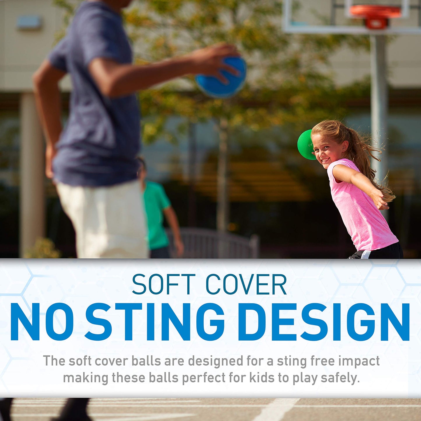 Franklin Sports Kids Dodgeballs - 6 Pack Of 7 Inch Inflatable Playground Balls For Kickball, Dodgeball And More - Soft Cover - P