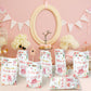 ArianQicult 50Pcs Pink Floral Baby Shower Party Favor Bags, A Sweet Baby is on Her Way Goody Treat Bags, Its a Girl Pink Plasti