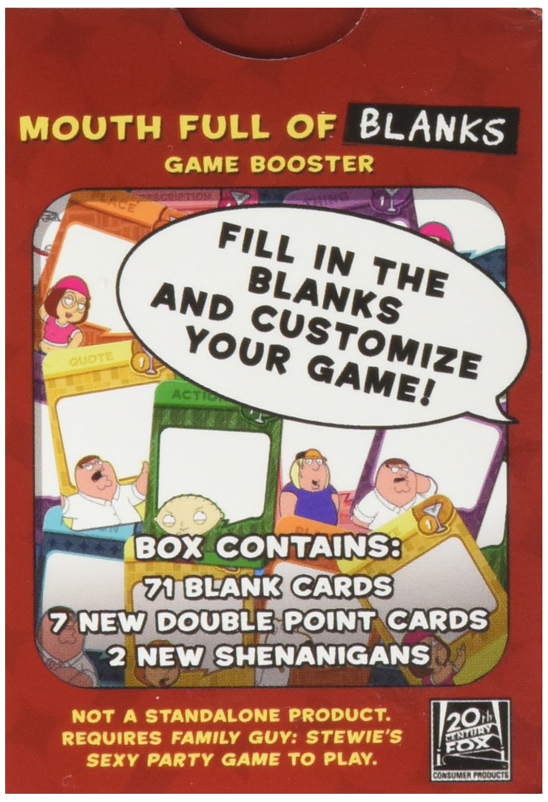Gale Force Nine Family Guy Mouth Full Of Blanks Game