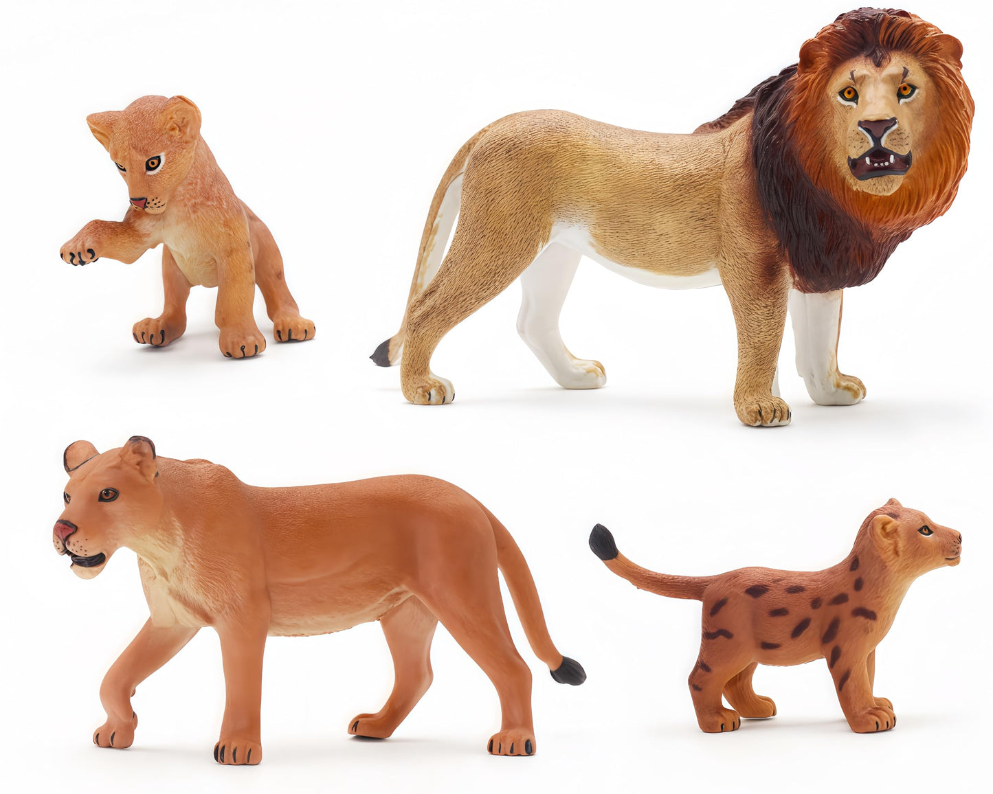 Gemini&Genius Lion Family Toys For Kids, Safari Lion Animal Toy Figures, Wildlife Family Lions Action Figures, Great For Educati
