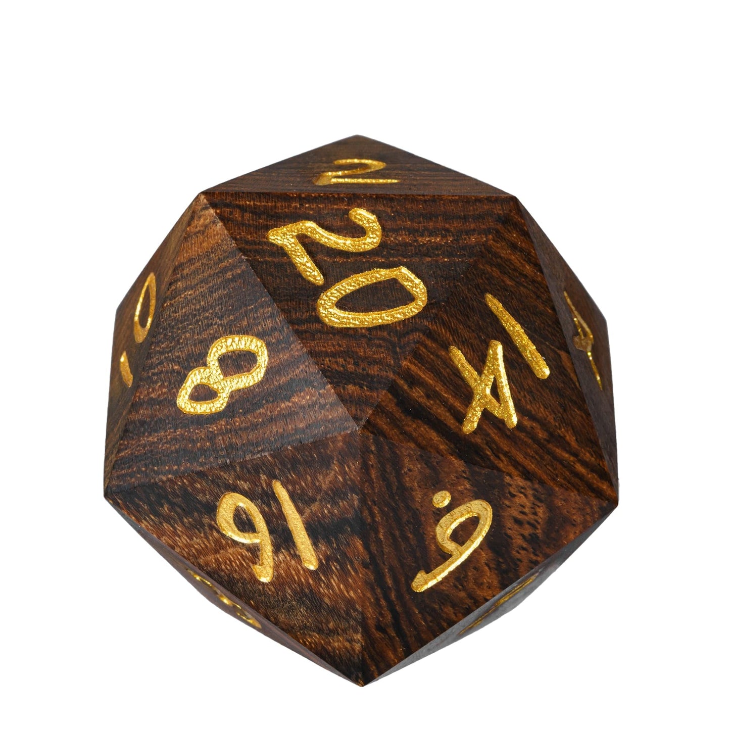 HDdais 50mm Wood D20 Dice D&D Polyhedral Handmade Wood DND Dice for Dungeons and Dragons Role Playing Games