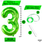 Katchon, Light Green Number 3 Balloon - 40 Inch | Green 3 Balloon Number For Three Rex Birthday Decorations Boy | Green Three Balloon For Dinosaur Birthday Party Supplies | 3Rd Birthday Decorations