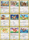 Pokemon Eevee 9 Card Lot - Sun Moon Lost Thunder - 155/214-101/149