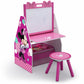 Delta Children Deluxe Kids Art Table | Easel, Desk, Stool, Toy Organizer, Disney Minnie Mouse