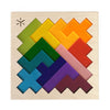 Bright Beam Goods Rainbow Pentomino Puzzle - Birch & Acrylic, Colorful Brain Teaser for All Ages