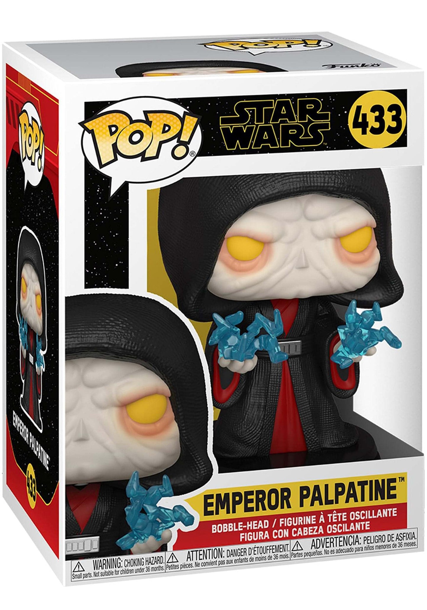 Funko POP Star Wars Revitalized Emperor Palpatine Vinyl Bobblehead, Standard Size, Multicolor, Model 51483