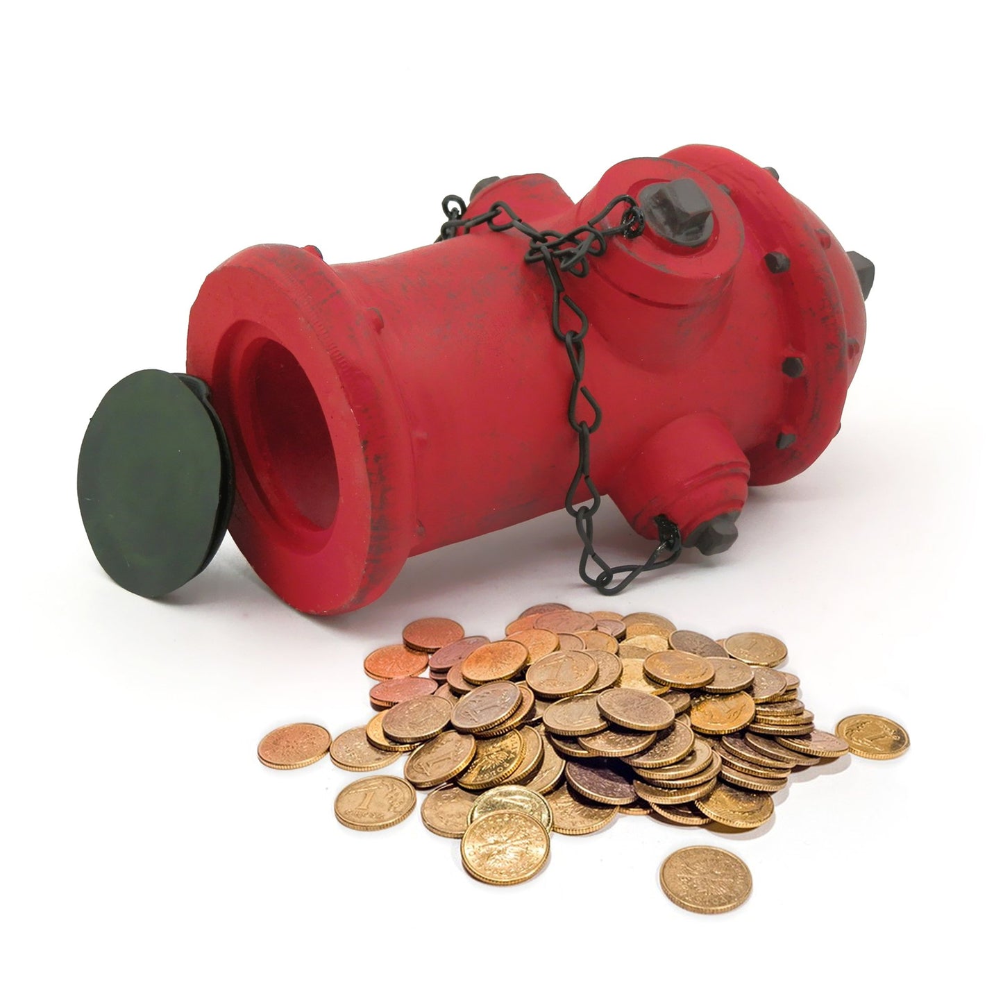 Ornerx Fire Hydrant Money Box Resin Piggy Bank 6''