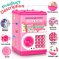 Pink Piggy Bank For Kids With Password Code Lock And Auto Grab Bill Slot, Philaeec Real Money Cash Coin Can Saving Box Electroni
