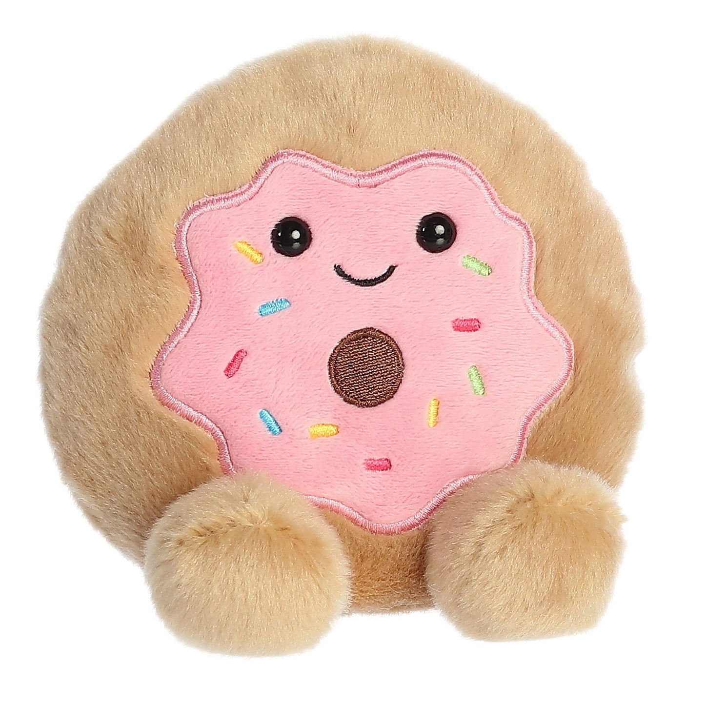 Aurora Adorable Palm Pals Claire Donut Stuffed Animal - Pocket-Sized Play - Collectable Fun - Pink 5 Inches
