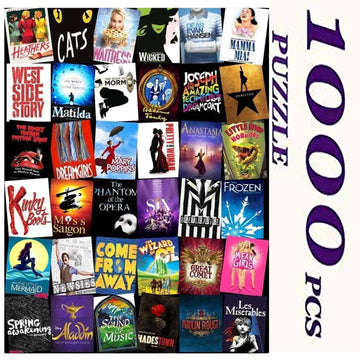 Qishop 1000 Pieces Jigsaw Puzzles For Adults, Broadway Musical Theater 29.7  19.6 Inch Colorful Puzzles For Children And Teens A