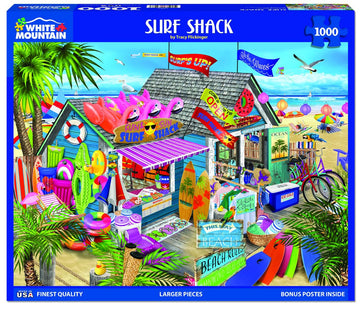 White Mountain Surf Shack 1000 Piece Jigsaw Puzzles Beach Summer Puzzle For Adults And Family