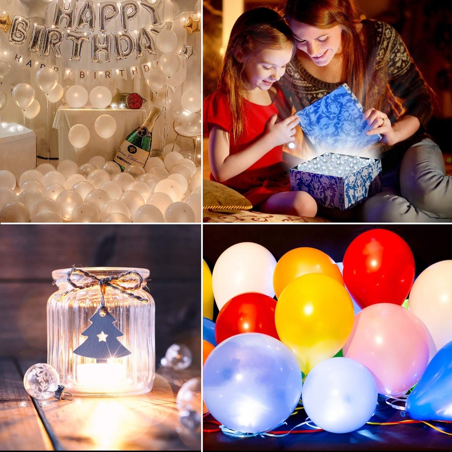 100pcs LED Orange Balloon Light Mini Tiny Led Lights, Small Round Led Ball Lamp for Paper Lantern Balloon Indoor Outdoor Party E