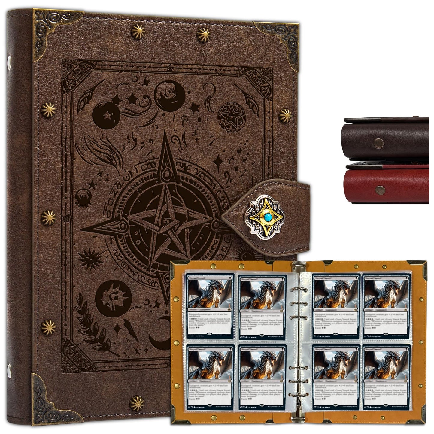 DUROTAN Trading Card Binder for MTG/YGO/PTCG/Game Cards Holds 240 Cards enhanced Collector Card Album for Standard Cards Toys Gifts for Kids