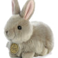 Aurora® Realistic Miyoni® Angora Bunny Grey Stuffed Animal - Lifelike Detail - Cherished Companionship - Gray 7.5 Inches