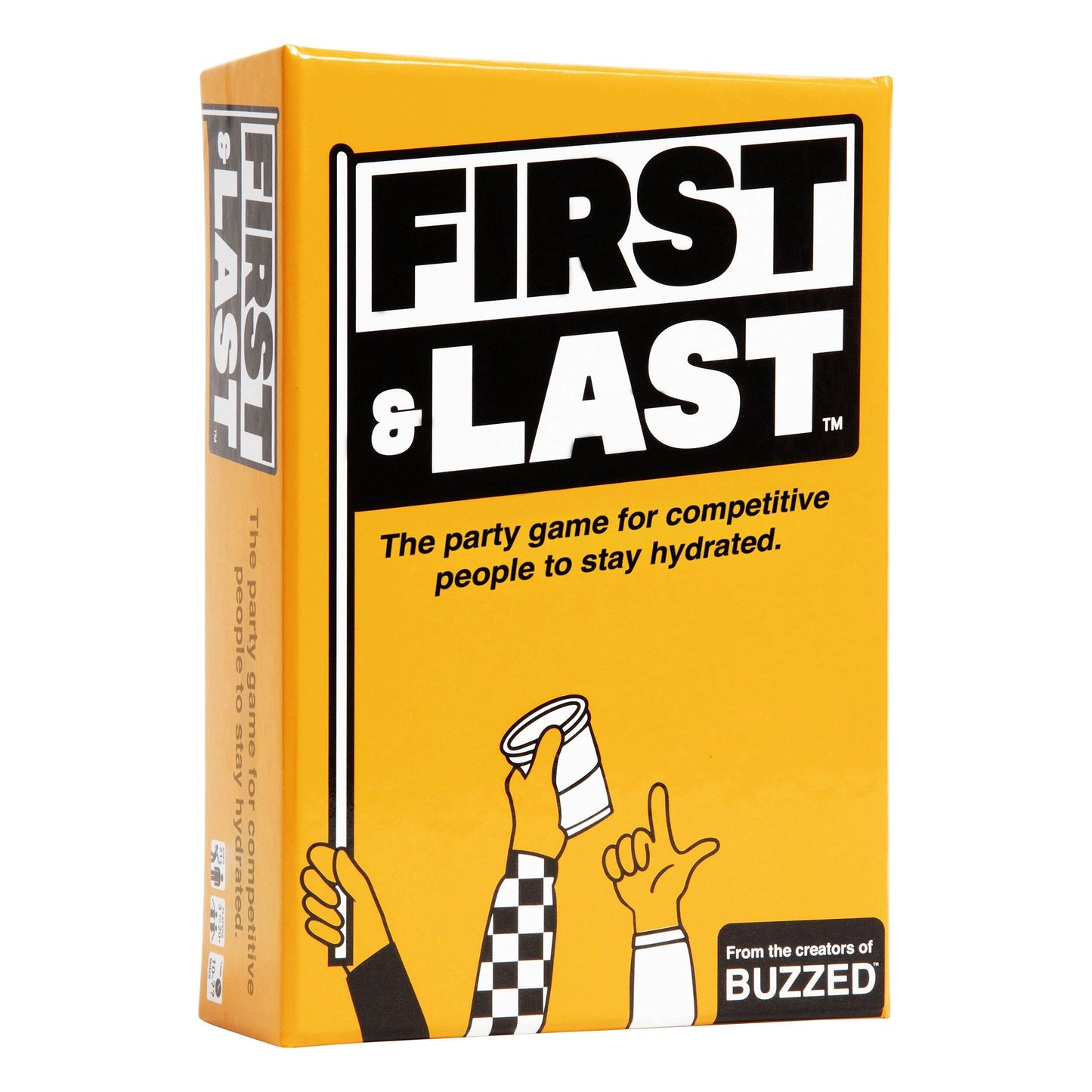 WHAT DO YOU MEME? First & Last Drinking Game for Adults - Competitive Fun, Yellow, Model FL455, Paper Material