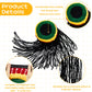 Geyoga Rasta Hat With Long Black Hair Funny Rasta Wig Beanie Jamaican Dreadlocks Wig Hat For Children'S Costume Headwear Accesso