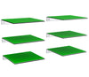 Galvanox Display Shelves For Building Bricks (6 Pack) Compatible With All Toy Block Brands - Floating Wall Mounted Shelf With 10 Inch Removable Baseplate (Clear Acrylic)