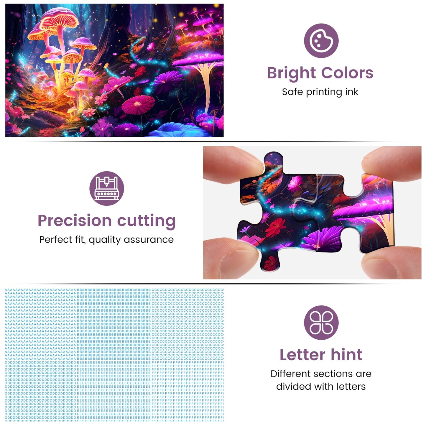 500 Pieces Puzzles for mature-themed Jigsaw Puzzle Mushrooms Puzzle for mature-themed Children Elderly Difficult Puzzle Gift for Family Activity Games Home Decor Wall Art 20.5x15IN