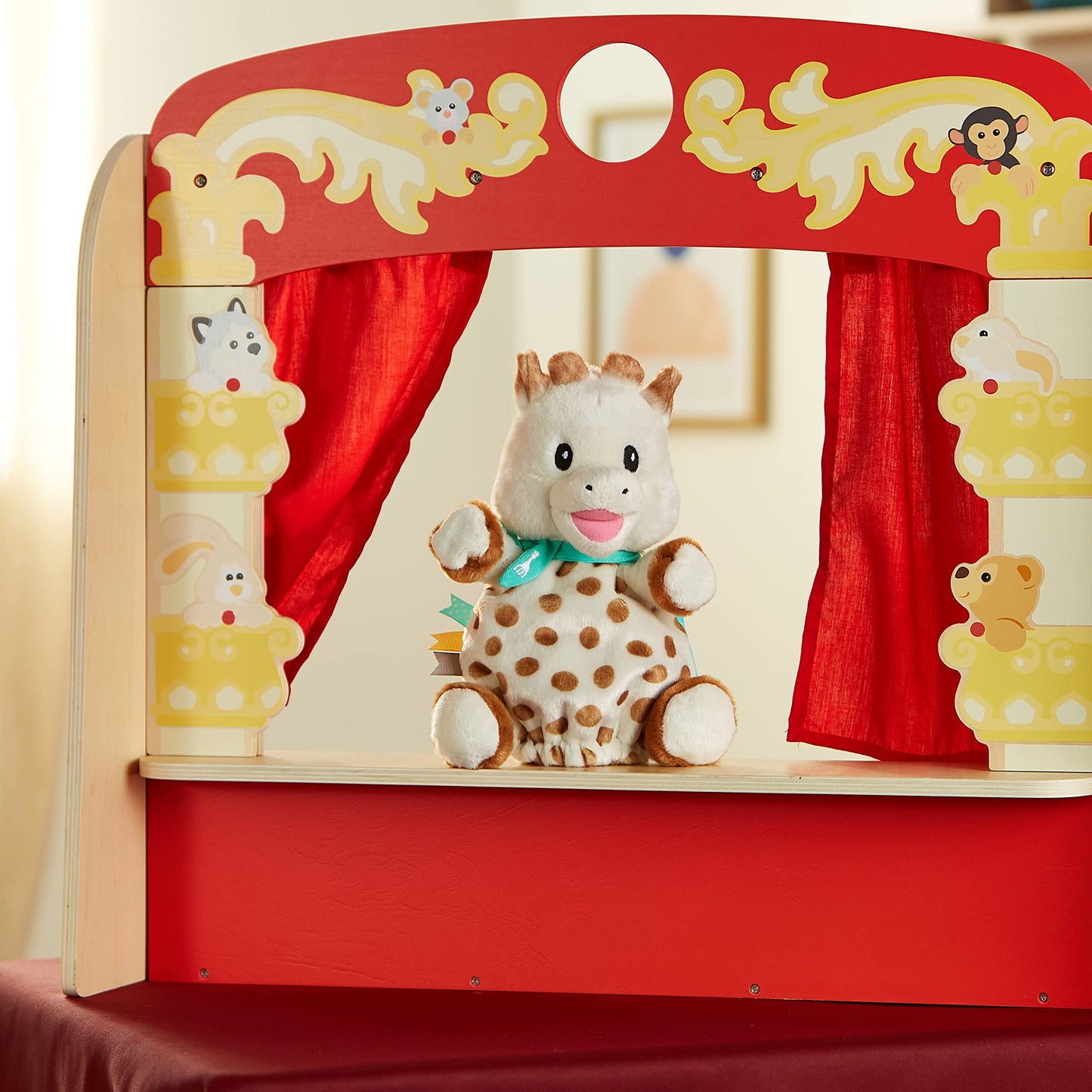 Sophie La Girafe | Sweetie Puppet Comforter | Ultra Soft & Fun | Comfort Or Entertain Baby With Sophie La Girafe Puppet | Awaken All 5 Senses