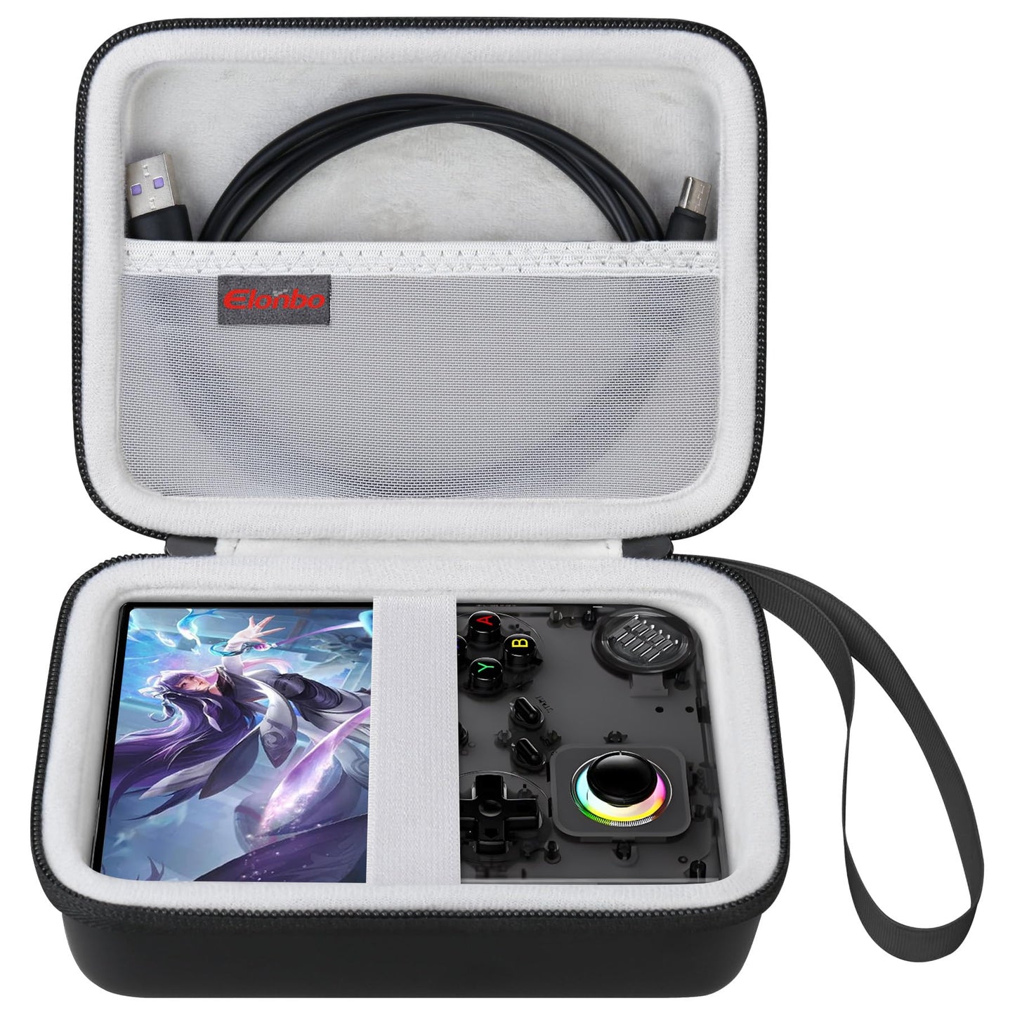 Elonbo Carrying Case For Anbernic Rg40Xxv/ Rg405V/ Rg406V Retro Handheld Game Console, Anbernic/ Giipgoop Rg 40Xxv Portable Gami
