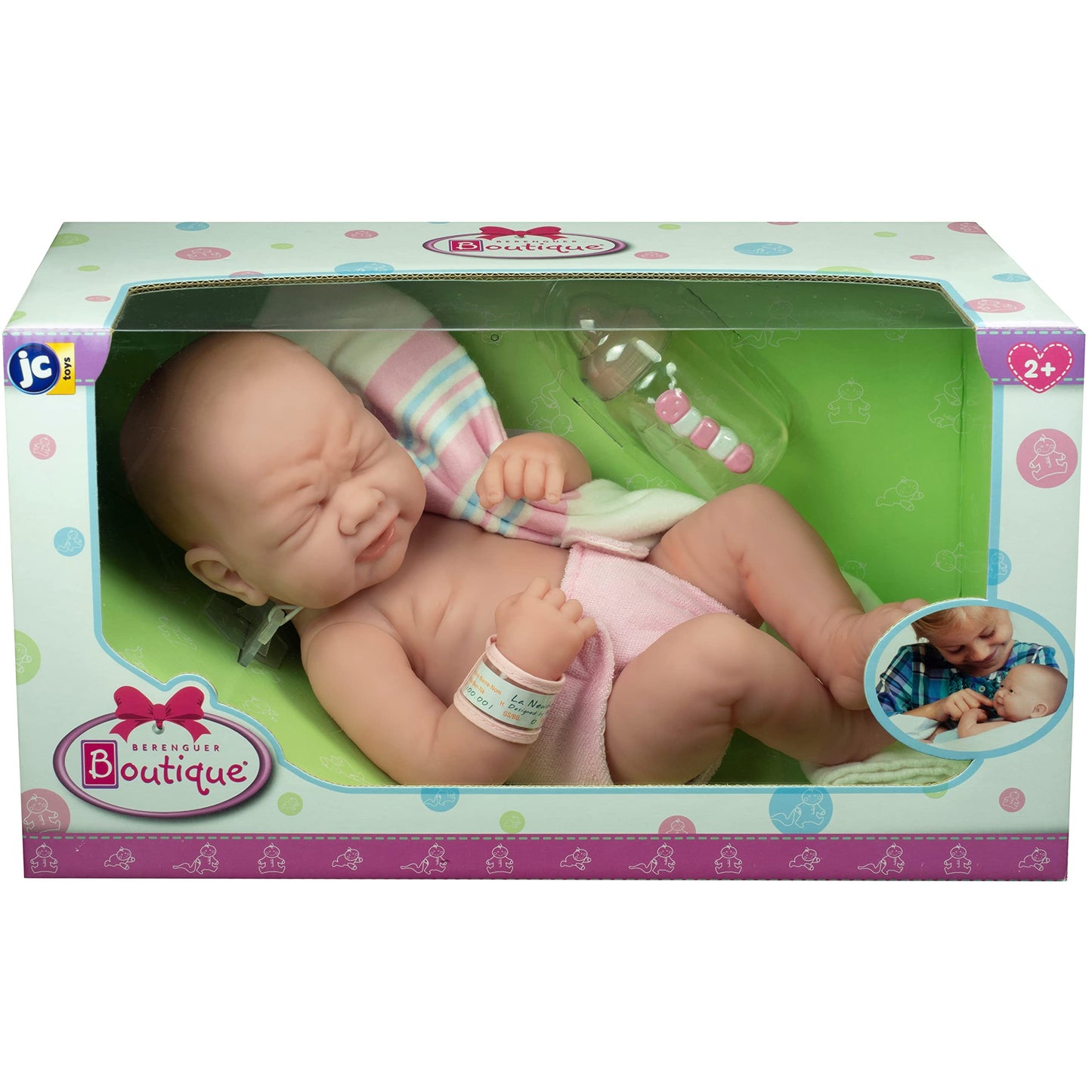 Jc Toys, La Newborn First Tear | Anatomically Correct Real Girl Baby Doll | 14'' All-Vinyl | Includes Hospital Blanket, Bracelet
