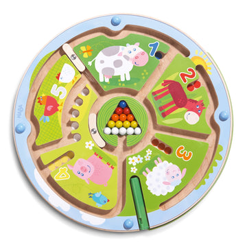 Haba Number Maze Magnetic Game Stem Toy Encourages Color Recognition, Fine Motor & Counting
