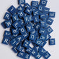 Planet Xpress Wood Scrabble Tiles Set 100 Tiles-Game Replacement,Scrapbooking,Crafts,Messages,Etc. (1 Set (100 Tiles),Blue)