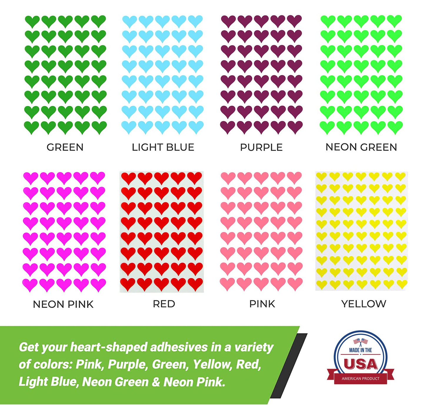 19Mm (3/4 Inch) Blue Heart Sticker Sheets Crafting Labels For Decorations And Party Supplies - 4320 Pack By Royal Green