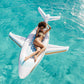 Funboy Giant Inflatable Luxury Private Jet Airplane Pool Float, Luxury Float For Summer Pool Parties And Entertainment White 71'X28'
