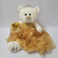 Kinnex Collections Since 1997 20'' Quince Anos Quinceanera Last Doll Teddy Bear With Dress (Centerpiece) ~ Arc16831-6R (Gold)