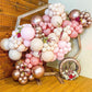 Blush Pink Balloons, 60 Packs 12 Inch Retro Pink Double Stuffed Nude Beige Balloon, Dusty Pink And Rose Gold Boho Balloons Set F