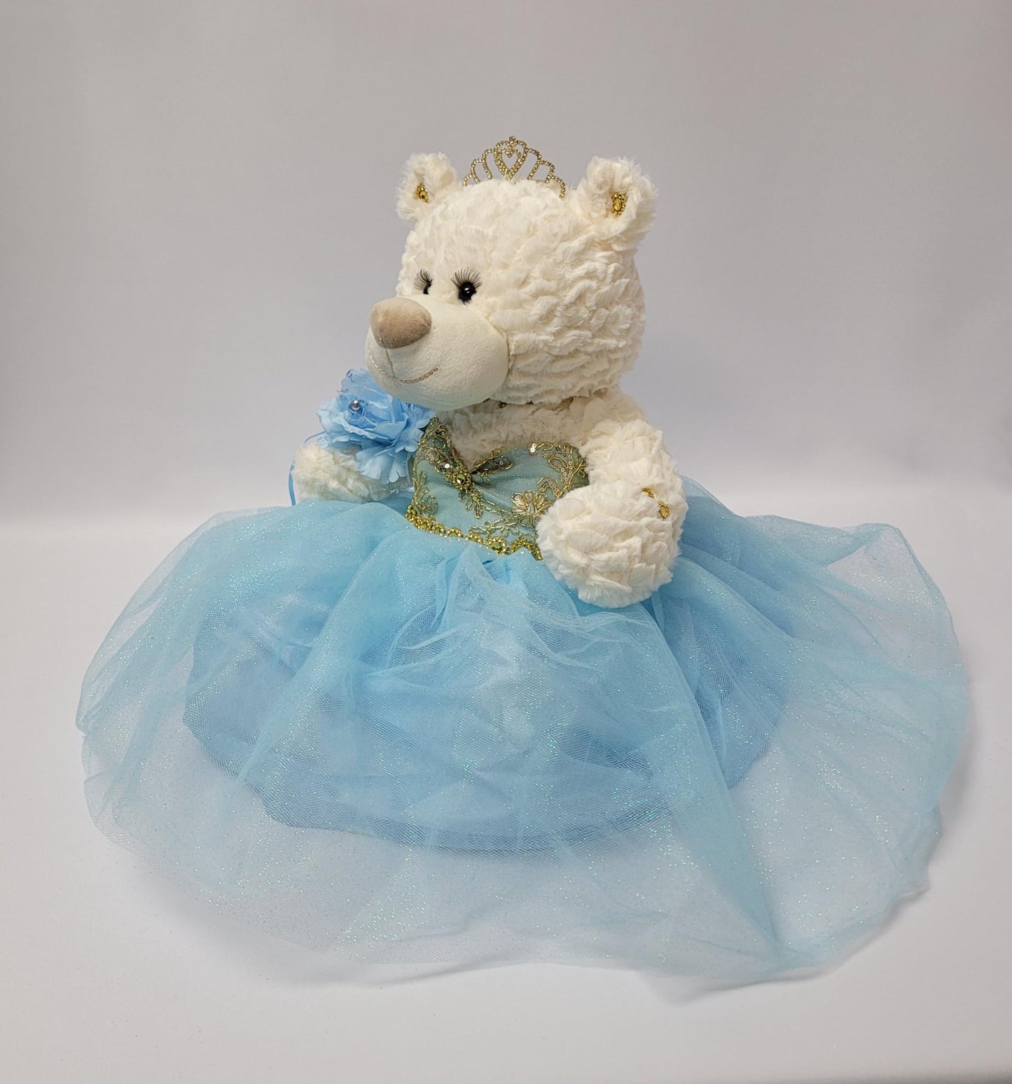 Kinnex Collections Since 1997 20' Quince Anos Quinceanera Last Doll Teddy Bear With Dress (Centerpiece) ~ Arc16831-4 (Baby Blue)